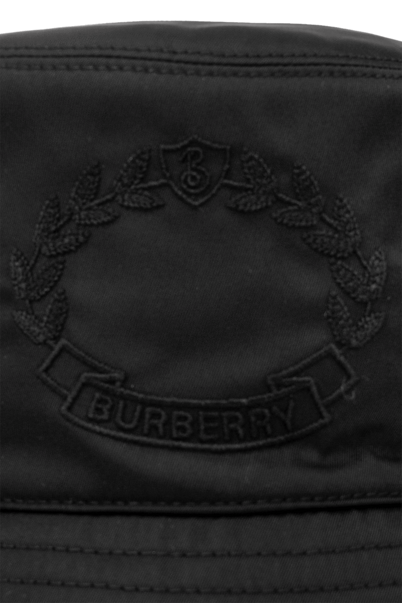 Burberry Black Bucket Hat With Logo - Men - Piano Luigi