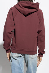 Palm Angels Burgundy Hoodie With Logo - Men - Piano Luigi