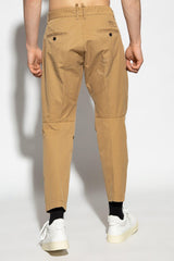 Dsquared2 Brown Cotton Trousers - Men - Piano Luigi