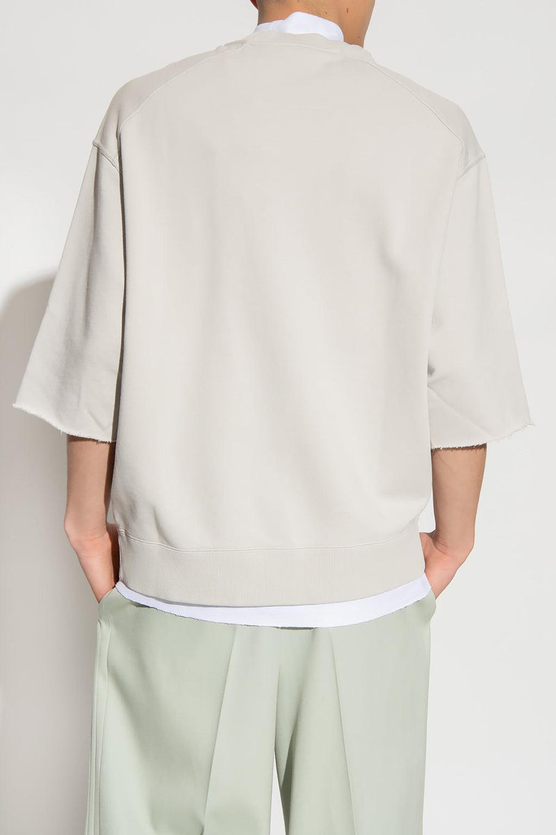 Givenchy Grey Two-Layer Sweatshirt With Short Sleeves - Men - Piano Luigi