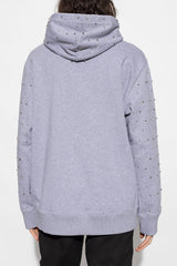 Givenchy Grey Embellished Hoodie - Men - Piano Luigi