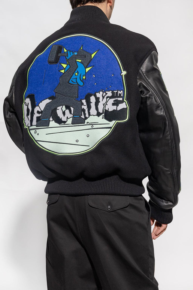 Off-White Black Bomber Jacket - Men - Piano Luigi