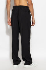 Versace Black Pleat-Front Trousers - Men - Piano Luigi