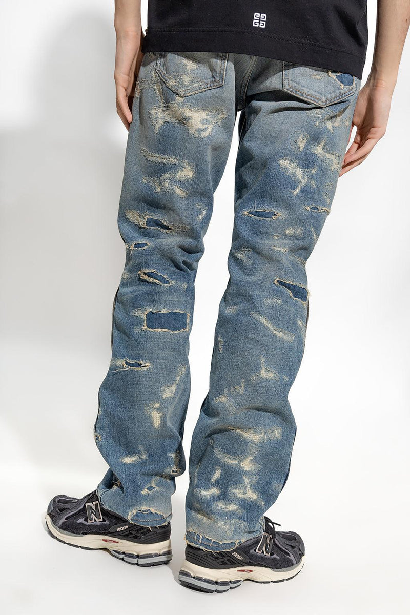 Givenchy Blue Jeans With Vintage Effect - Men - Piano Luigi