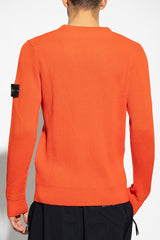 Stone Island Orange Ribbed Sweater - Men - Piano Luigi