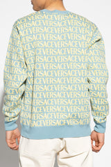 Versace Blue Cotton Sweater - Men - Piano Luigi