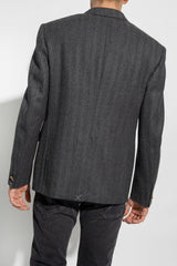 Versace Grey Cashmere Blazer - Men - Piano Luigi