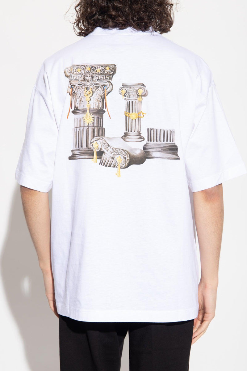 Versace White Printed T-Shirt - Men - Piano Luigi