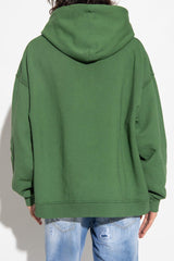 Dsquared2 Green Printed Hoodie - Men - Piano Luigi