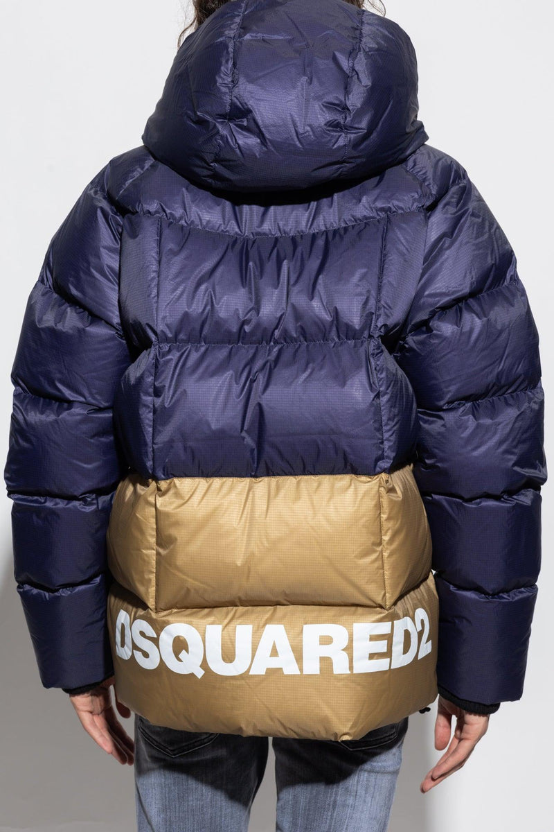 Dsquared2 Navy Blue Quilted Down Jacket - Men - Piano Luigi