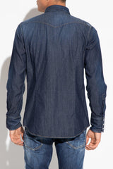 Dsquared2 Navy Blue Denim Shirt - Men - Piano Luigi