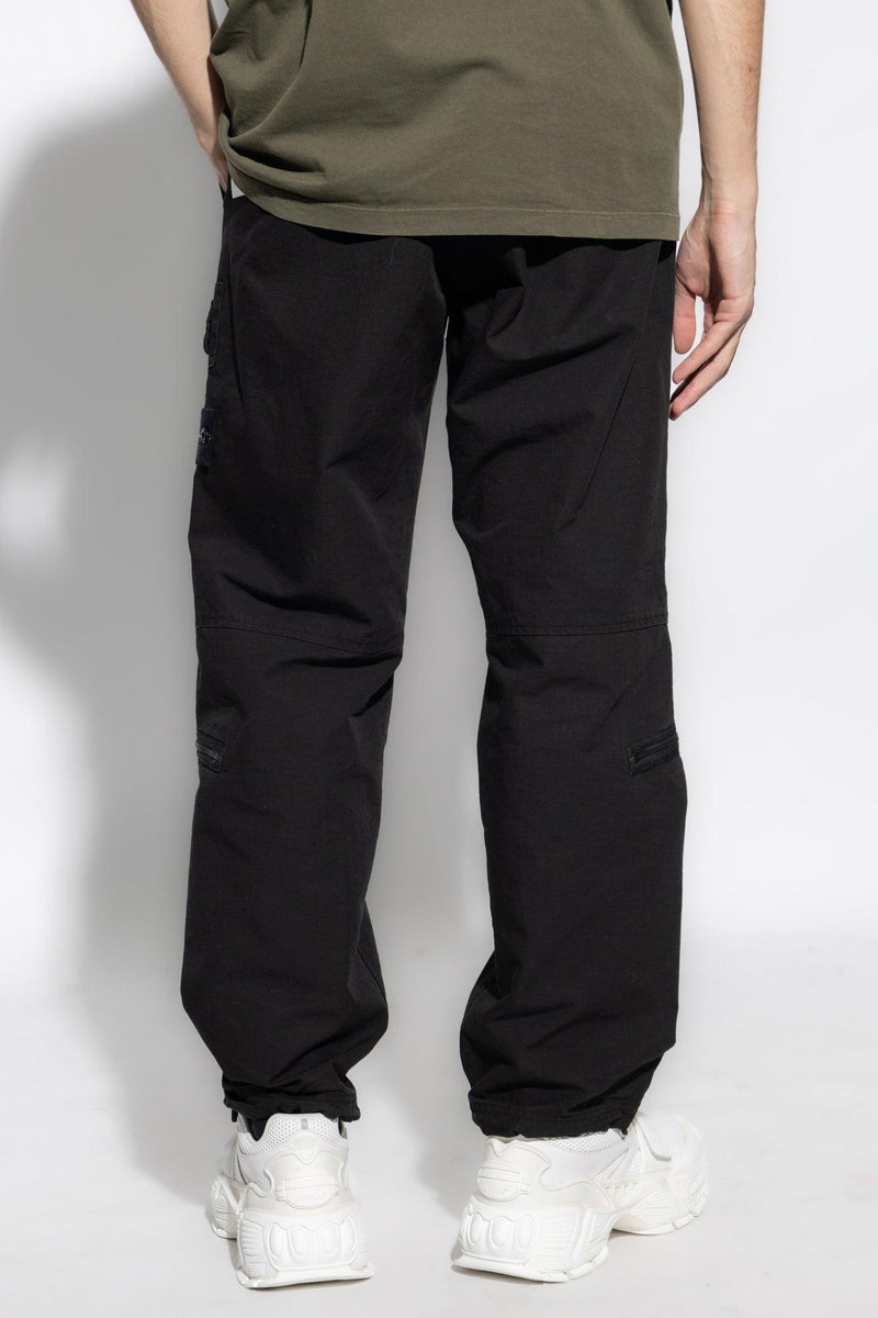 Stone Island Black Cargo Trousers - Men - Piano Luigi