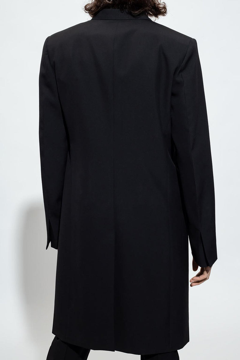 Givenchy Black Coat With Decorative Closure - Men - Piano Luigi