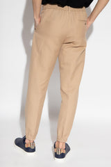 Burberry Beige Trousers With Logo - Men - Piano Luigi