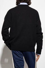 Palm Angels Black Sweater With Logo - Men - Piano Luigi