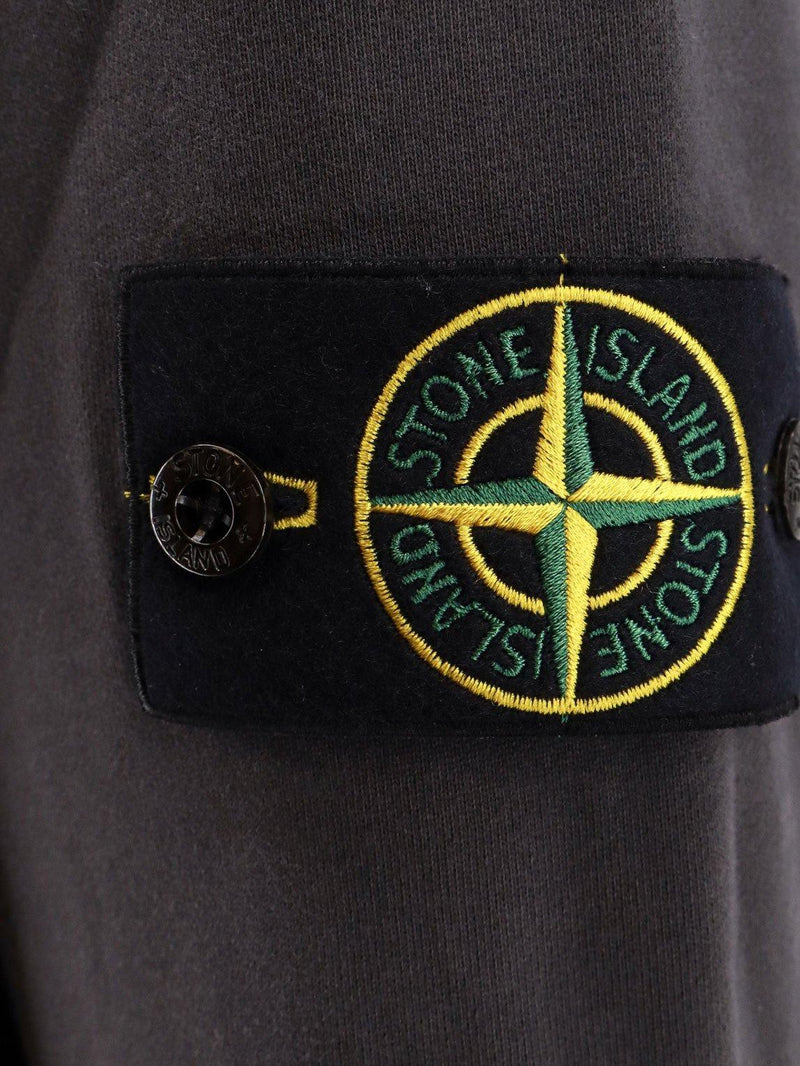 Stone Island Logo Patch Drawstring Hoodie - Men - Piano Luigi