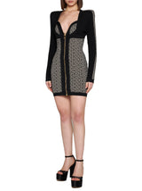 Balmain Black Wool Blend Bodycon Dress - Women - Piano Luigi