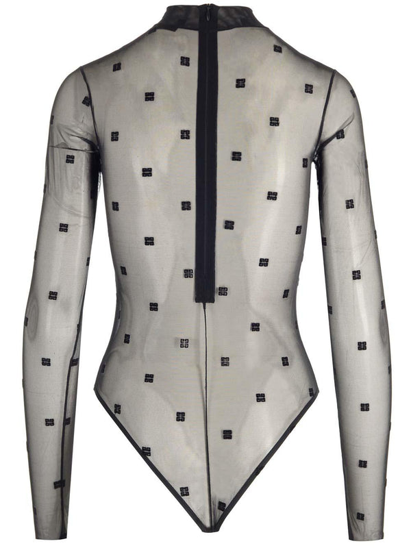 Givenchy Transparent Bodysuit $g Motif - Women - Piano Luigi