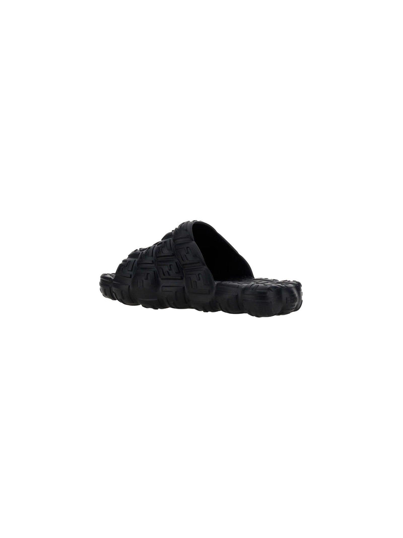 Fendi Black Rubber Cloud Slippers - Men - Piano Luigi