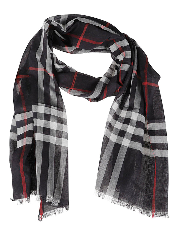 Burberry Giant Check Gauze Scarf - Women - Piano Luigi