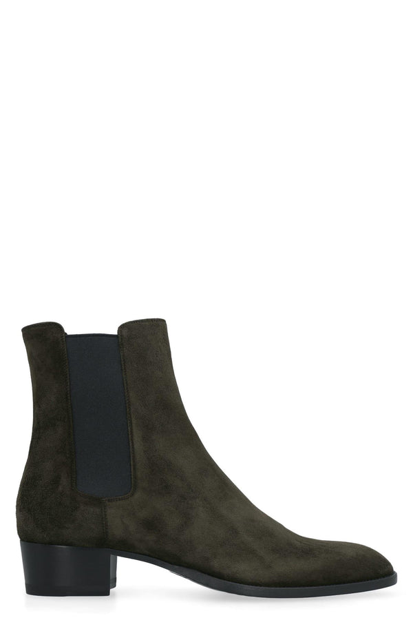 Saint Laurent Wyatt Suede Chelsea Boots - Men - Piano Luigi