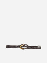 Bottega Veneta Coaxial Woven Leather Belt - Women - Piano Luigi