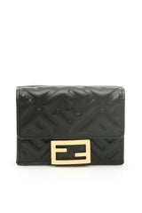 Fendi Micro Logo Embossed Trifold Wallet - Women - Piano Luigi