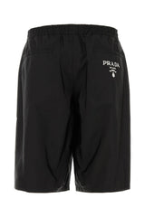 Prada Black Re-nylon Bermuda Shorts - Men - Piano Luigi