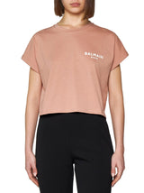 Balmain Logo Cotton T-shirt - Women - Piano Luigi