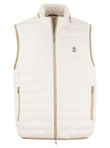 Brunello Cucinelli Sleeveless Down Jacket In Membranated Nylon - Men - Piano Luigi