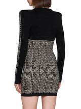 Balmain Black Wool Blend Bodycon Dress - Women - Piano Luigi