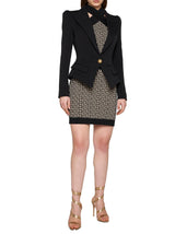 Balmain Black Cotton Blend Blazer Jacket - Women - Piano Luigi