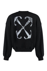 Off-White Cotton Crew-neck Sweatshirt - Men - Piano Luigi