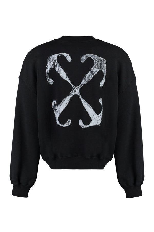 Off-White Cotton Crew-neck Sweatshirt - Men - Piano Luigi