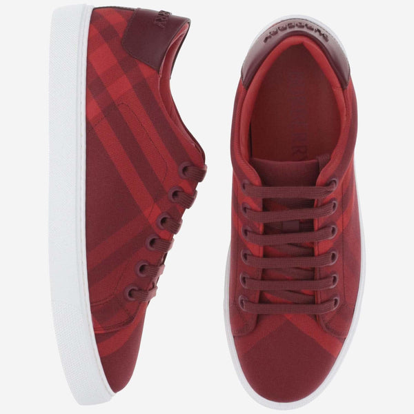 Burberry Cotton Sneakers With Check Pattern - Women - Piano Luigi