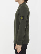 Stone Island Compass Patch Fine-knit Sweatshirt - Men - Piano Luigi