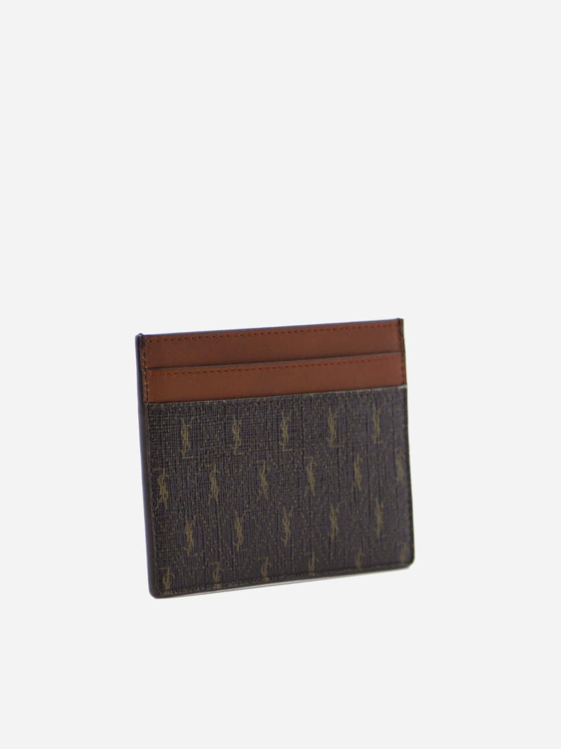 Saint Laurent Le Monograms Card Holder In Canvas - Men - Piano Luigi