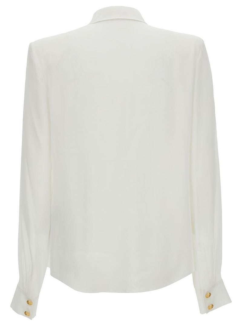 Balmain 2 Pkts Crepe De Chine Buttoned Shirt - Women - Piano Luigi