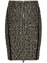 Balmain Hw Tweed Knee Skirt - Women - Piano Luigi