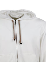 Brunello Cucinelli Hooded Sweatshirt With Drawstring In Soft And Precious Cotton With Zip Closure - Men - Piano Luigi