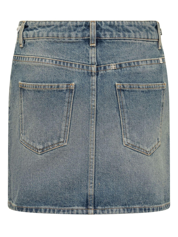 Givenchy Denim Skirt With Chain - Women - Piano Luigi