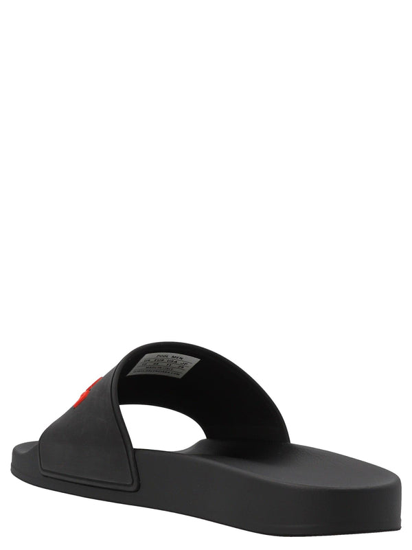 Balenciaga Pool Slide Rubber Sandals - Men