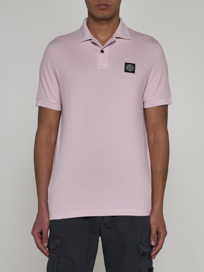 Stone Island Logo-patch Cotton Polo Shirt - Men - Piano Luigi