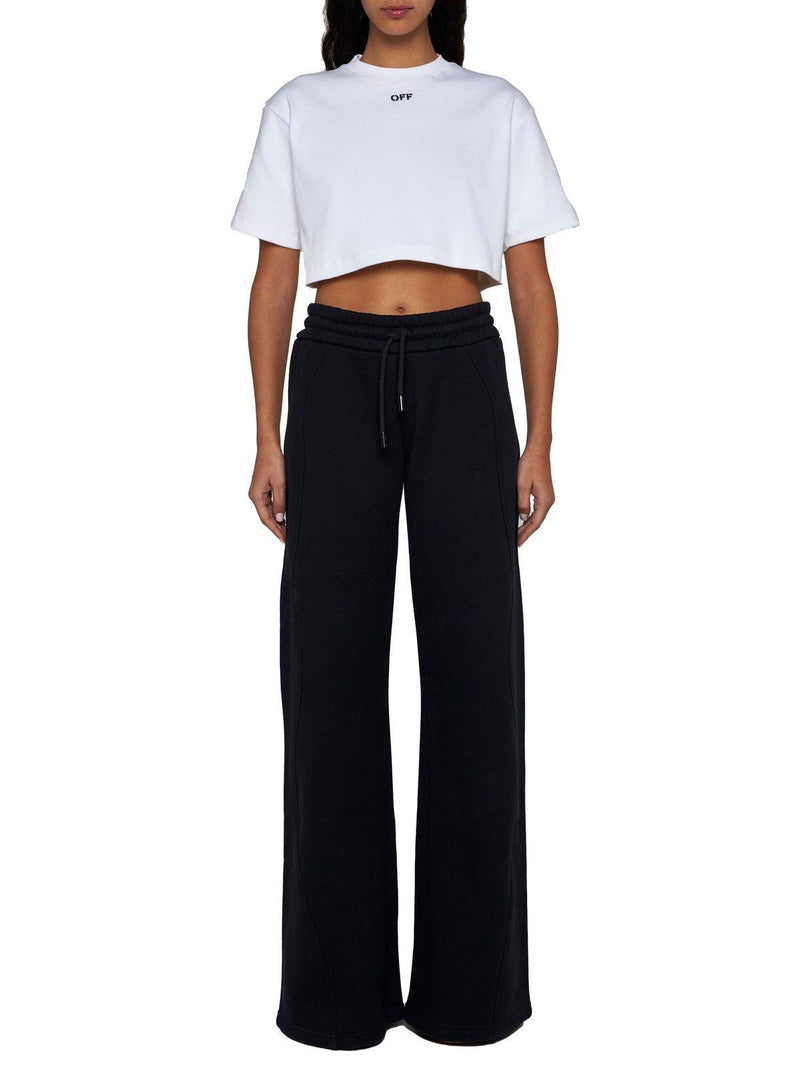 Off-White Off-stamp Crewneck Cropped T-shirt - Women - Piano Luigi