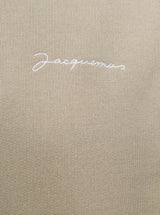 Jacquemus Beige Hoodie With Contrasting Logo Print In Cotton Man - Women - Piano Luigi