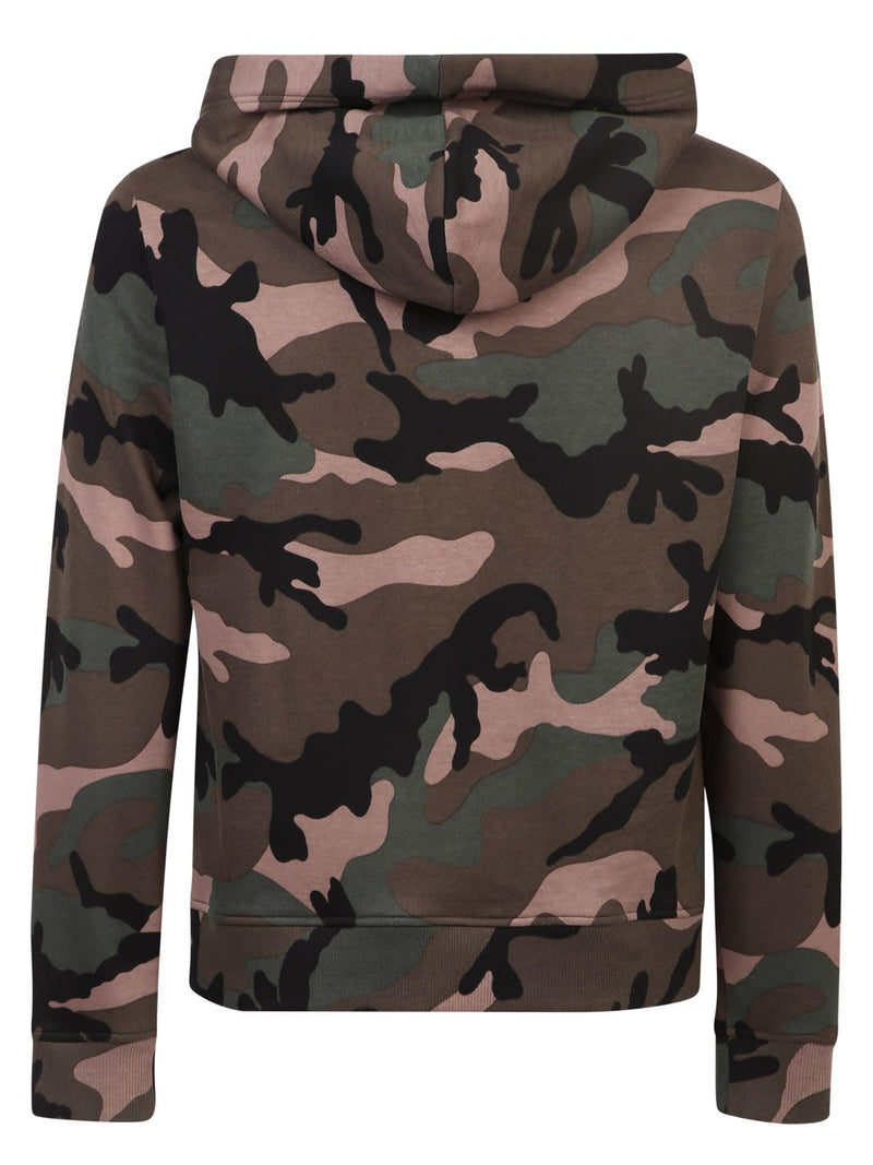 Valentino Camouflage-print Logo Hoodie - Men - Piano Luigi