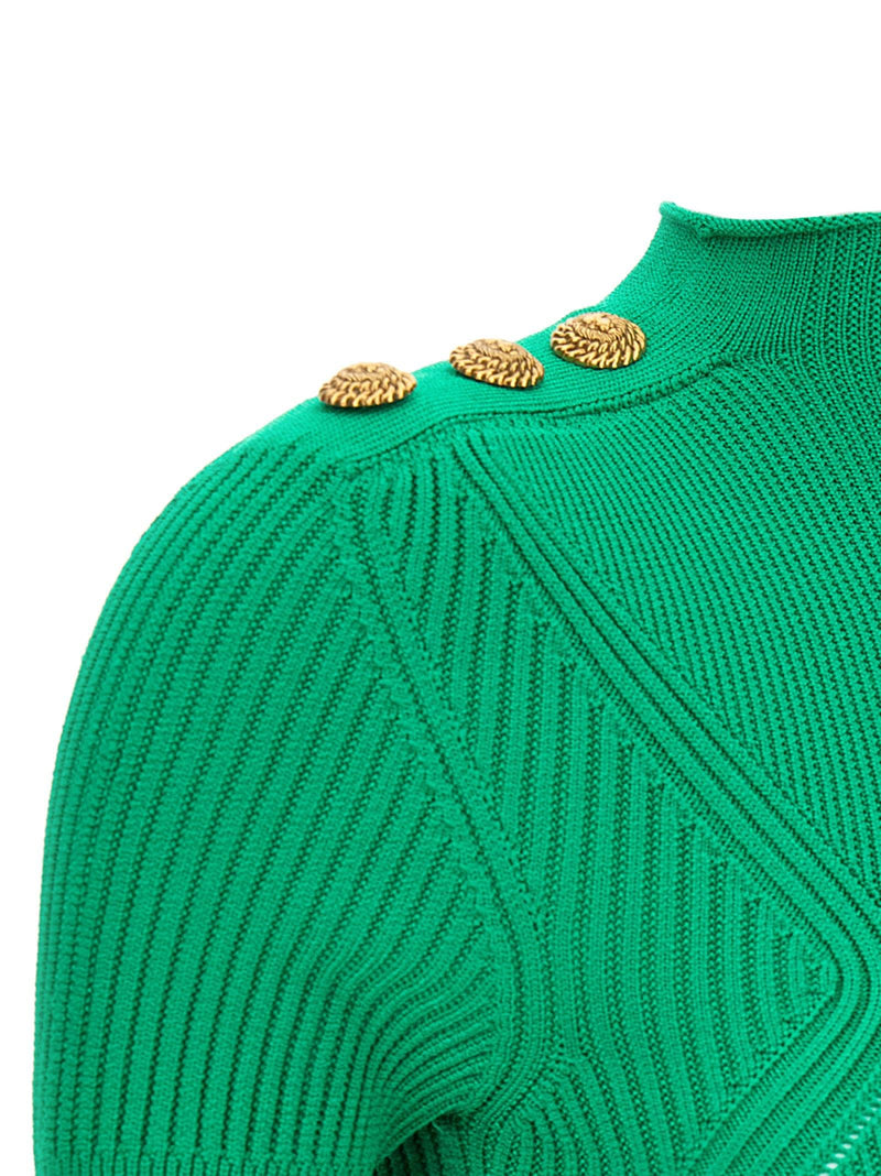 Balmain Gold Button Top - Women - Piano Luigi