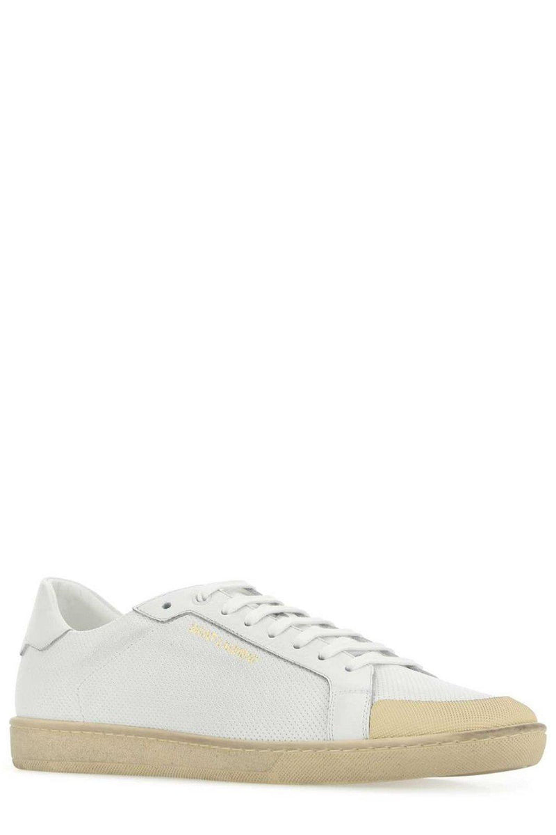 Saint Laurent Round Toe Lace-up Sneakers - Men - Piano Luigi