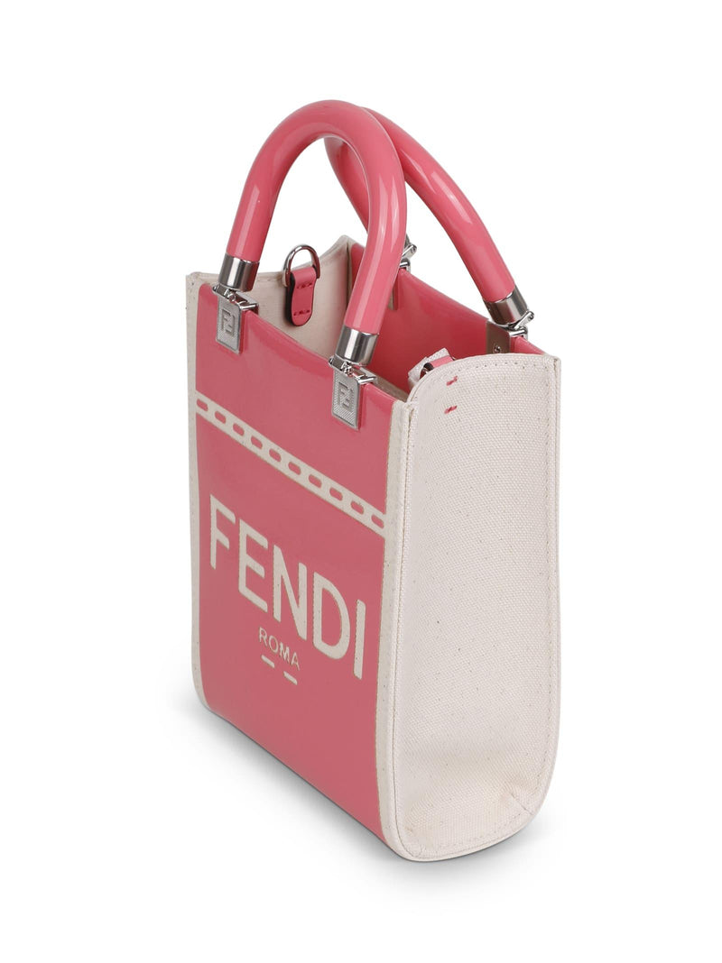 Fendi Sunshine Mini Bag In Canvas And Patent Leather - Women - Piano Luigi