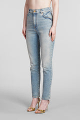 Balmain Jeans In Blue Cotton - Women - Piano Luigi